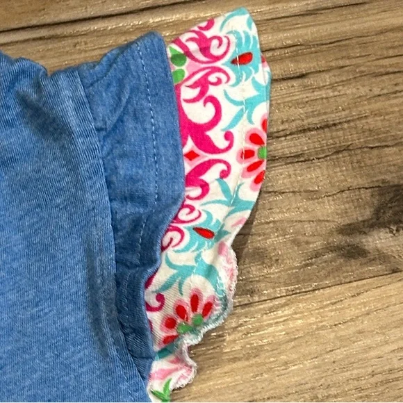 Jumping Fences Blue Top with Rabbit Appliqué - Picture 5 of 8